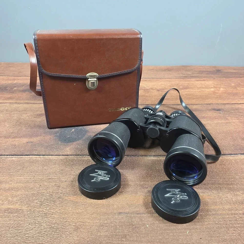 Tasco Zip 108Z Zoom Binoculars Adult OS Black Good 8x-20x50mm Case Caps